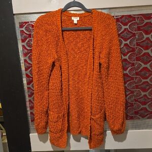 Universal Thread Vibrant Orange Open Cardigan